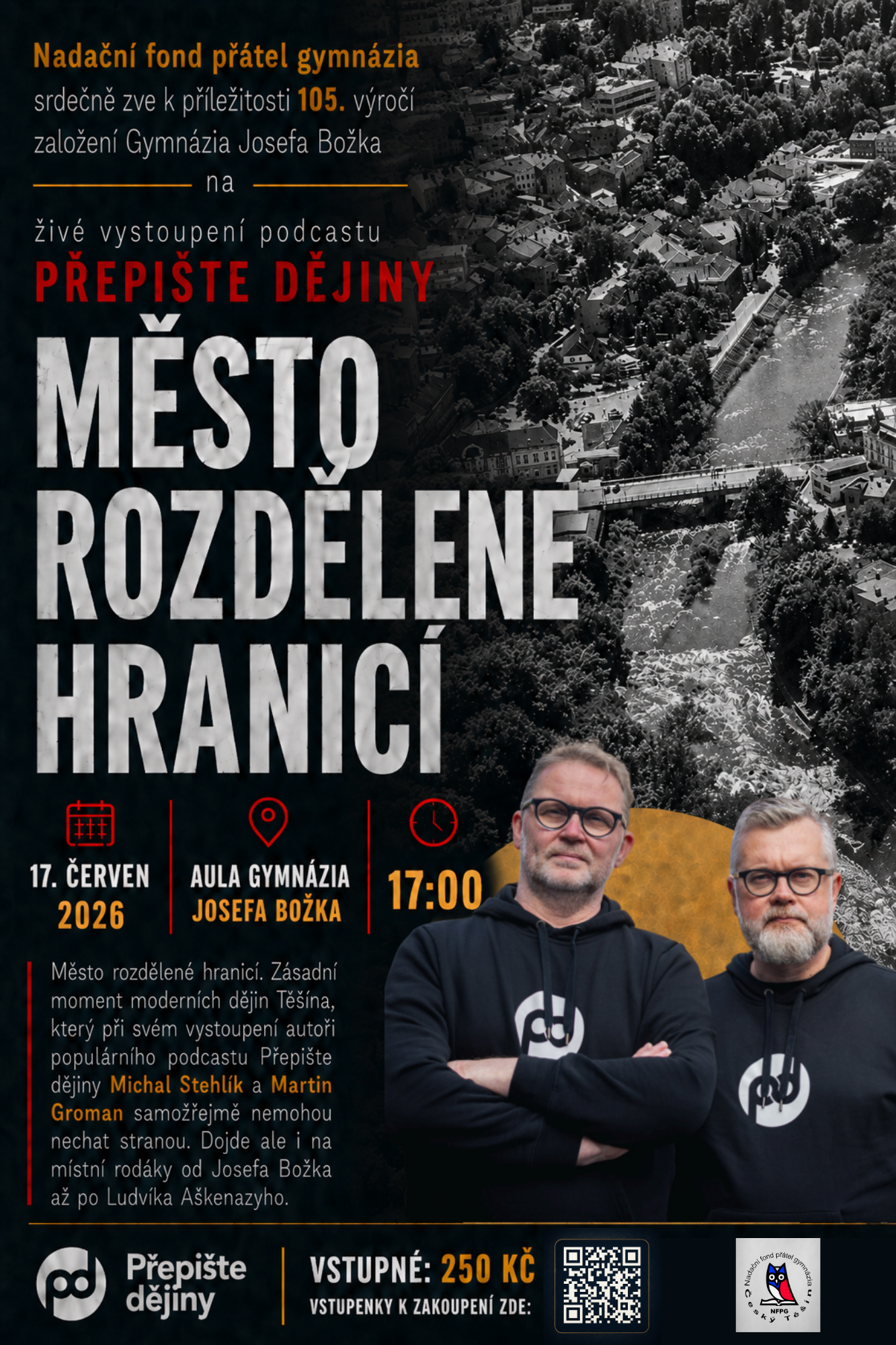 Pozvánka na vystoupení Město rozdělené hranicí