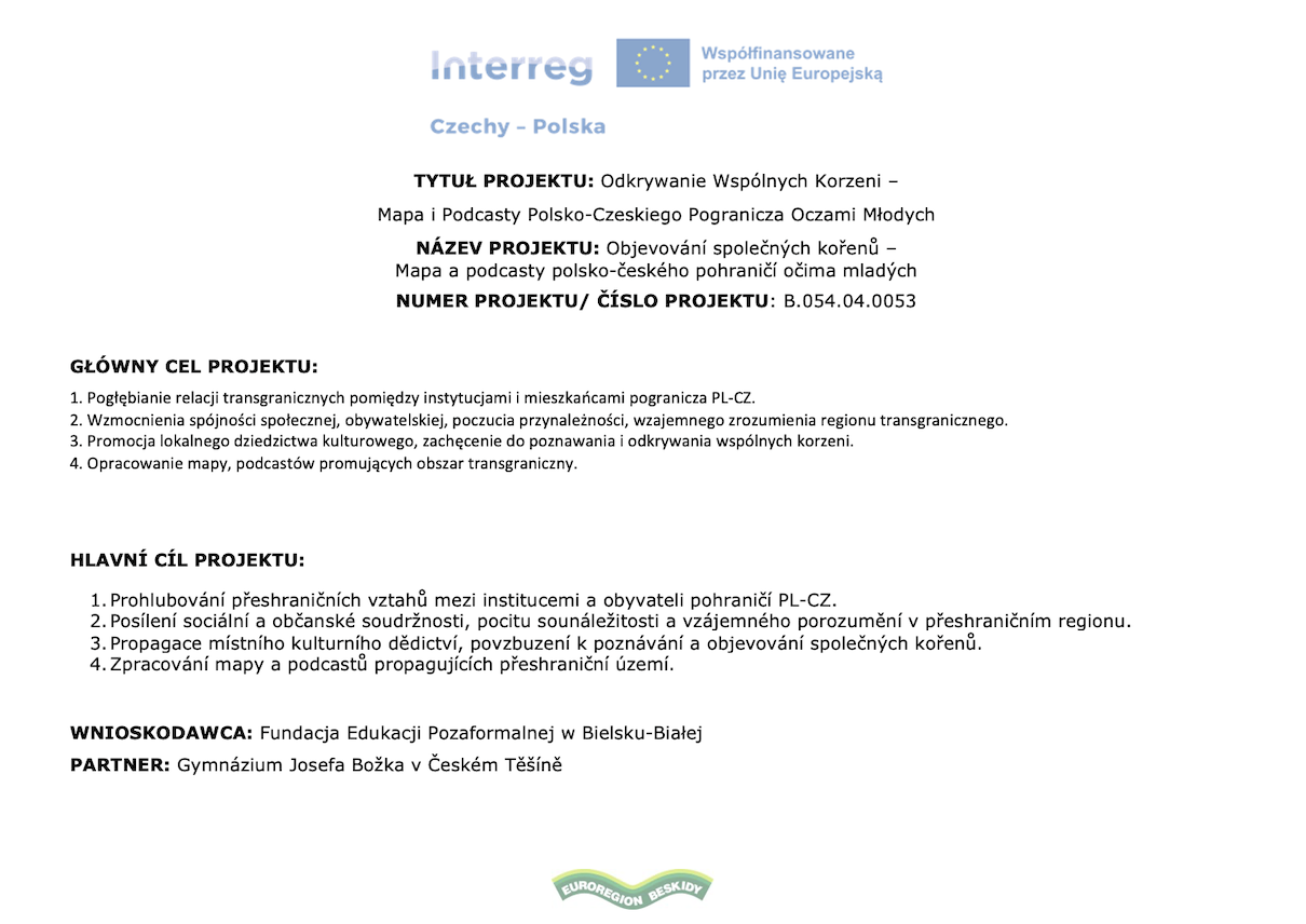 CZ–PL projekt – cíle